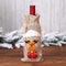 Cartoon Red Wine Bottle Cover Santa Claus Snowman Elk Wine Bags Christmas Decor