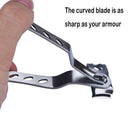 Stainless Steel Rotary Cuticle Nail Clipper Fingernail Toenail Scissors (L)
