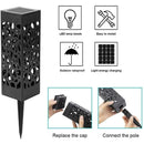 Solar Waterproof Hollow Lamp Lawn Stakes Sensor Garden Light (Warm White)