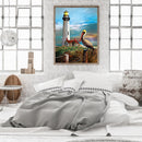 Handpainted DIY Bird and Lighthouse Oil Paint by Numbers Pictures Craft Kit