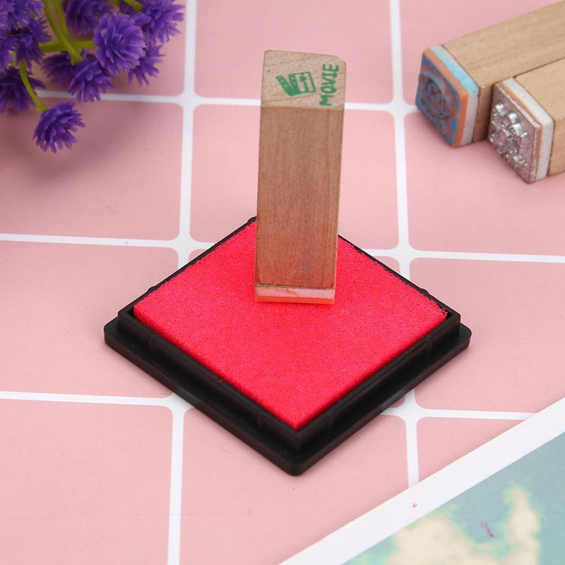 Fingerprint Square Inkpad for DIY Scrapbook Card Paper Craft Stamp (Pink) Newly