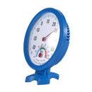 Round Clock Shaped Indoor Outdoor Hygrometer Humidity Thermometer (Blue) Newly