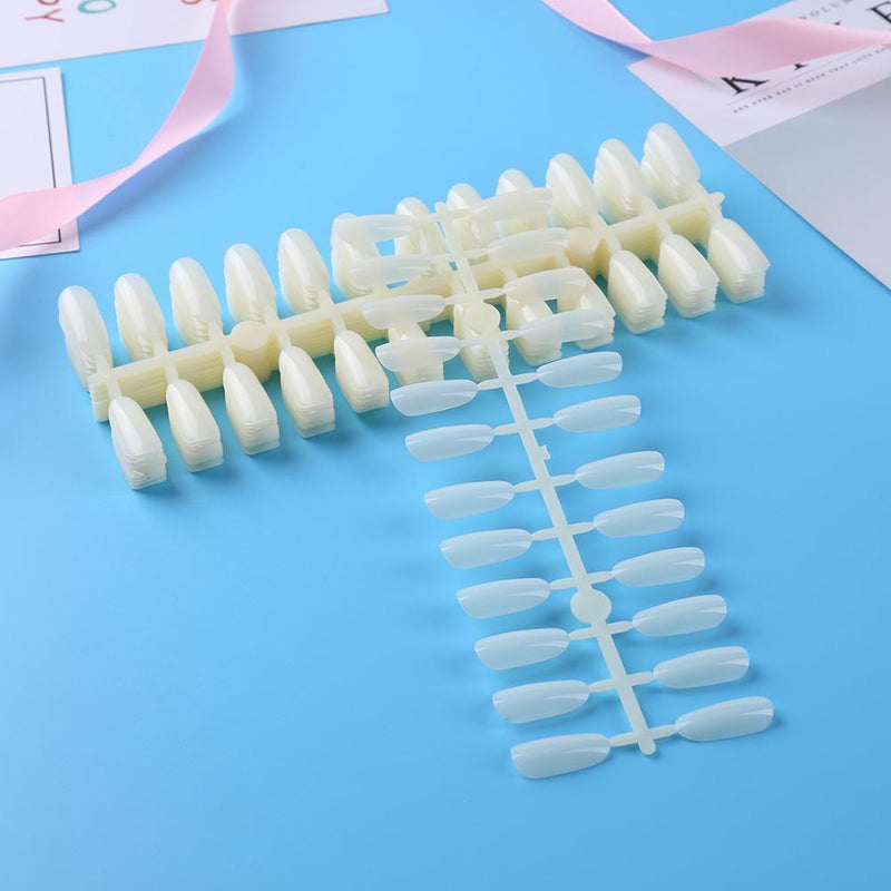 240pcs False Nail Tips Polish Gel DIY Nails Display Shelf Nail Art (Beige) Newly