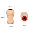Fishing Reel Handle Knob DIY Cork Grip Replacement for Baitcasting (Red) Newly