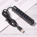 USB 2.0 HUB Adapter Multiple USB Splitter Power Hub Card Reader (8 Ports)