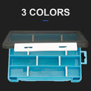 Fishing Tackle Box with Removable Baffle Fishing Hook Storage Case (Blue) Newly