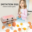 6pcs Kids Wooden Simulation Eggs Kitchen Pretend Play Easter Decor Children Toys