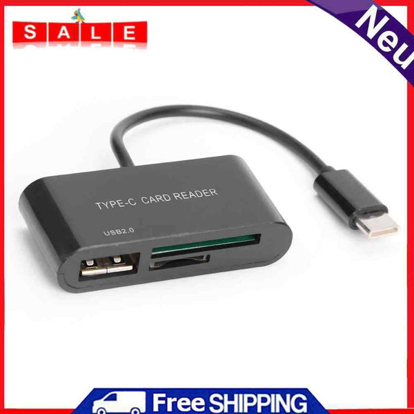 USB 3.1 USB-C Type C to USB 2.0 Hub TF Memory Card Reader OTG Adapter for Phone