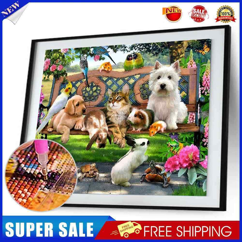 40x30cm Animal Garden DIY 5D Diamond Painting Cross Stitch Needlework Craft
