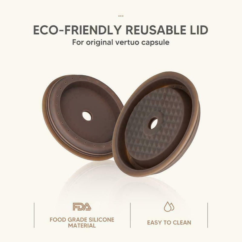 For Nespresso Vertuo and Vertuoline Refillable Food Capsules Grade Silicone Y8W6