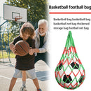 Football Net Bag Nylon Soccer Basketball Volleyball Carry Bag (Red Green) Newly