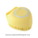 Soft Pet Dog Bath Shower Shampoo Brush SPA Massage Clean Scrubber (Yellow)
