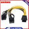 6pin Connector Dual 8 (6+ 2) Pin Port Splitter Power Cord for Graphics Cards