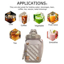 Water Bottles with Straw - Sports Big Belly 1500ml Water Jug Cup (Grey)