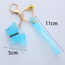creative crystal female bag ornament bulldog Decorative Hooks key chain Puppy