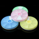 7 Day Plastic Round Weekly Medicine Organizer Pill·Box Case Holder G9A3