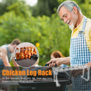 14 Slot Barbecue Chicken Wing Leg Rack BBQ Beef Rib Shelf Vertical Roaster