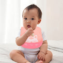 Silicone Baby Bib Waterproof Towel Newborn Feeding Saliva Aprons with Pocket