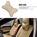 Universal Car Elastic Headrest Automobile Seat Neck Support Pillow (Beige) Newly