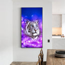 White Tiger Oil Paint By Numbers DIY Handpainted on Canvas Wall Picture Crafts