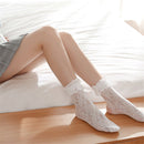 Accessories Girl Gift Elastic Lolita Socks Knee High Lace Bow Socks Transparent