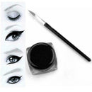Black Waterproof Black Eye Liner Eyeliner Shadow Gel Cosmetic +Brush Makeup H9P2