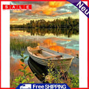 Painting By Numbers DIY Boat Grove Hand Painted Canvas Oil Art Picture Craft Kit