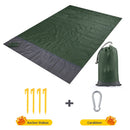 Waterproof Mat Foldable Picnic Beach Sitting Pad Kit (Dark Green 140x200cm)