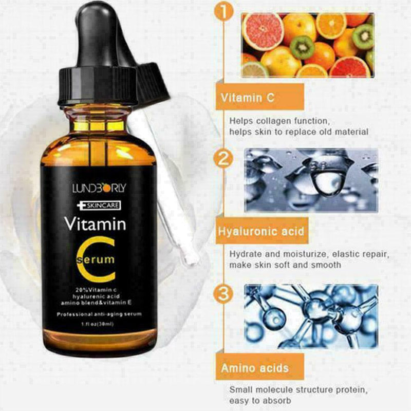 Vitamin C Acid Serum Skin Care Moisturizing L8Q8 Whitening I7F3 Essence L0J5
