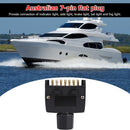 7 Pin AU Flat Male Trailer Socket Plug Connector Adapter for Boat Trailer Black