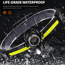 Sensor XPG COB Headlamp Waterproof USB 7 Lighting Modes Telescopic Flashlam