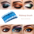 50pcs Eye Shadow Brush Double Sided Beauty Women Makeup Brushes (Blue)