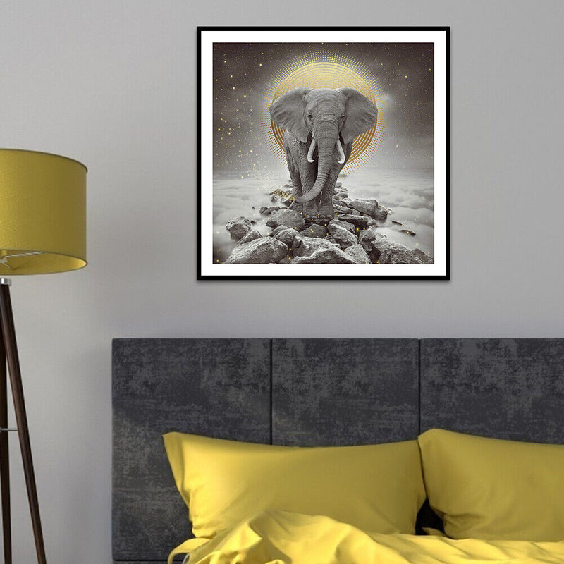 5D DIY Full Drill Diamond Painting Elephant Cross Stitch Craft Kit (wll817)