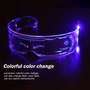 Luminous Glasses Glow Acrylic Goggles Support Fast Slow Flash Eyewear (A) Newly