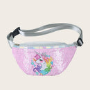 Fashion Fanny Chest Bag Girls Casual Money Purse Sequins Shoulder Crossbody