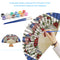 Independence Day Flowers Flag Oil Paint Folding Fan By Numbers DIY Craft De