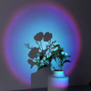 Rechargeable Rainbow Sunset Wall Projection Floor Lamp Colorful Atmosphere Light