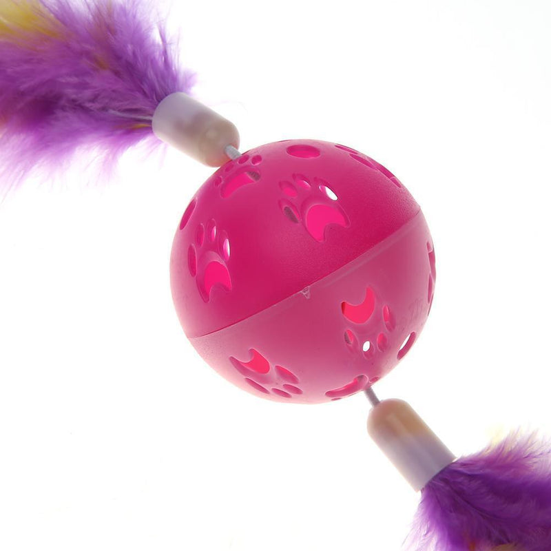 Cute Paw Print Feather Bell Ball Interactive Playing Toys Funny Mini Pet Cat