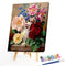 Oil Paint By Numbers A Bouquet Coloring Picture Digital Drawing