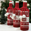 Table Decor Merry Christmas Wine Bottle Cover Xmas Decorations Stoppers Bag