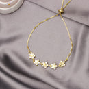 Crystal Adjustable Women Fashion Jewelry Flower Bracelet Bangle Luxury