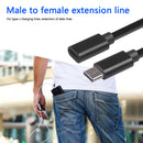 1.5m Type-C Male to Female USB Cable Extension C Charging Wire Connector Line