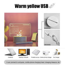 Acrylic Night Light Message Writing Board Home Bedroom Table Lamp (Round) Newly