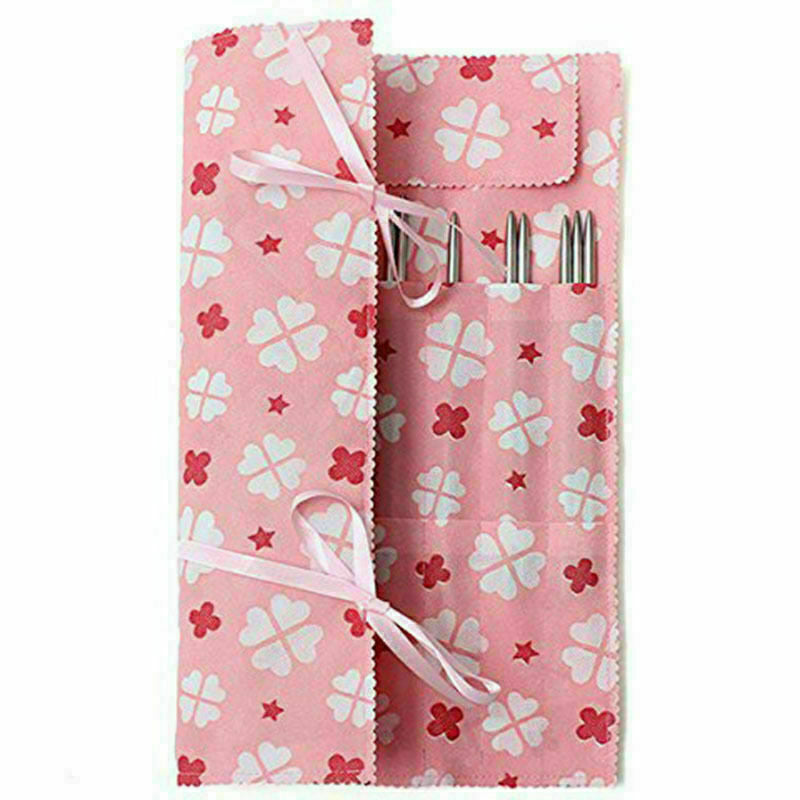 Knitting Needle Crochet Hook Organizer Bag Pouch Case Holder I4Z8 G5I4 O6O2