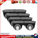 4pcs Storage Box Pulley Caster Self-Adhesive Unidirectional Wheel (Black) Newly
