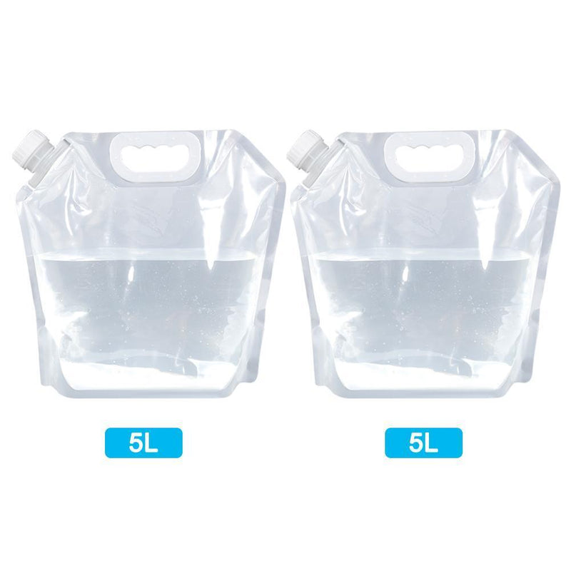 PVC Transparent Water Storage Container Collapsible Water Bags (5 + 5L) Newly