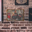 Iron Painting Motorcycle Metal Sign Plaque Poster Bar Club Hotel Decor (B) Newly