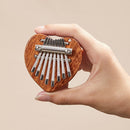 Portable Mini 8-Key Sapele Plate Kalimba Beginners Thumb Piano Mbira (Love)