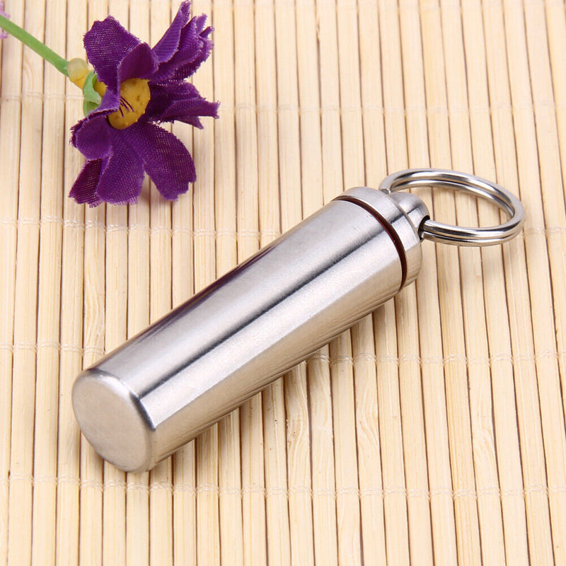 Waterproof Pills Container Survive Pills Box Outdoor Stainless Steel Container Al