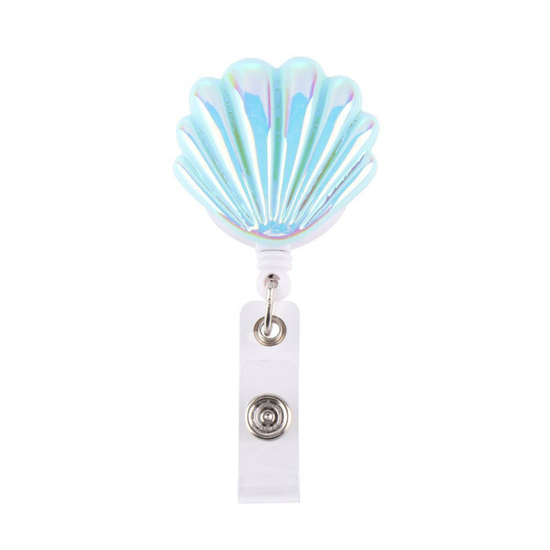 Exhibition Chest Cards Key Ring Retractable Shell Shape Badge Holder Lanyards